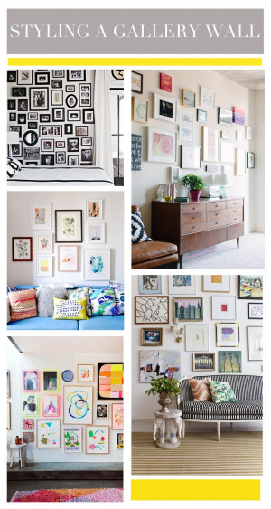 The key to an interestinggallery wall is thinking outside of the box ...
