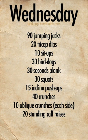 wednesday workout
