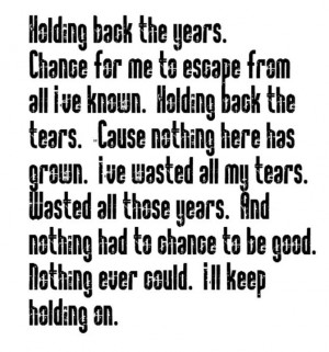 Simply Red - Holding Back The Years - song lyrics, song quotes, music ...
