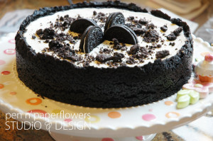 an absolutely delicious oreo cheesecake my mom made...YUM!!