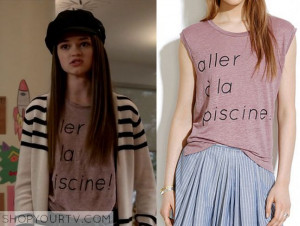 ... Red Band Society. It is the Madewell linen piscine muscle tee. Buy it