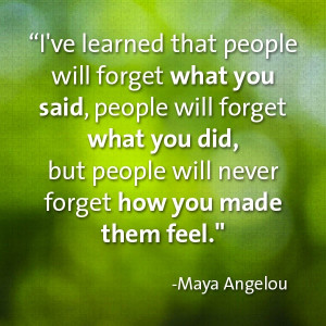 People never forget how you made them feel #caregiver #inspiration