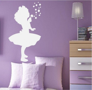 Blowing Bubbles Quotes | Girl Blowing Bubbles Cute Silhouette Wall ...