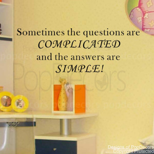 sometimes the questions complicated -words and letters quote decals