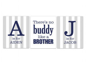 Brothers Wall Art, Brothers Quote, Personalized Kids Wall Art, Kids ...
