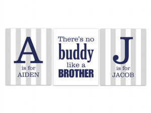 Brothers Wall Art, Brothers Quote, Personalized Kids Wall Art, Kids ...