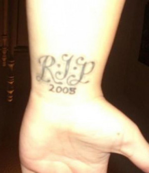 RIP tattoo design for wrist picture