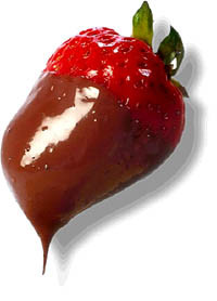 Sexy food: Chocolate dipped strawberry.