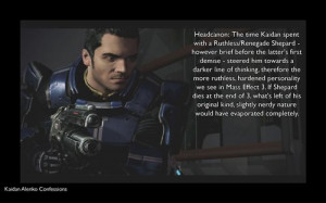 Headcanon: The time Kaidan spent with a Ruthless/Renegade Shepard ...