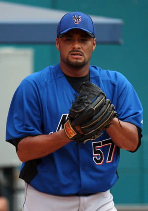 Johan Santana Johan Santana 57 of the New York Mets pitches in the