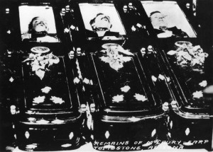 Bodies of the Clanton Gang: Tom McLaury, Frank McLaury, Billy Clanton