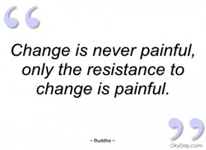 change is never painful buddha