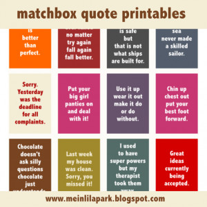 Free printable quote matchbox covers - DIY advent calendar 