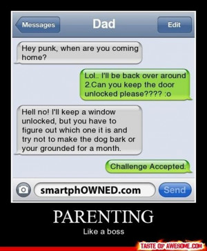 parenting like a boss, funny demotivational posters