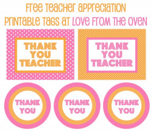 Free Printable Tags For Teacher Appreciation