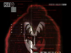 Gene Simmons - Static In Red MySpace Layout Preview
