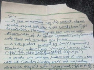 Chilling Letter From Chinese Factory Worker Found In Kmart Halloween ...