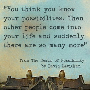 possibilities ~ David Levithan