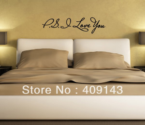 PS I Love You Removable Vinyl Wall Art Quotes Sticker DIY House ...