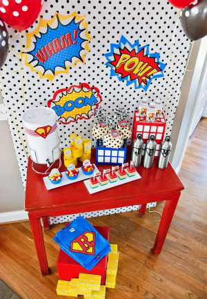 Friendly} Comic Book Style Super Hero Party Comic Book Super Heroes ...