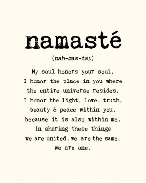 ... , Yoga Quotes, One Word, Peace, Beautiful, Soul, Namaste, Namasté