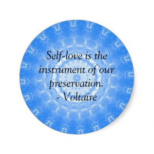 Voltaire inspirational QUOTE about self-love Sticker
