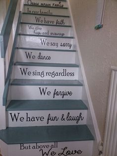 Staircase quotes on Etsy, $50.00