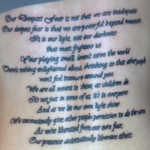 our deepest fear tattoo