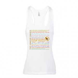 ... Games Gifts > Hunger Games Tops > Team Peeta Quotes Racerback Tank Top