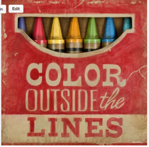 box of crayons with words 