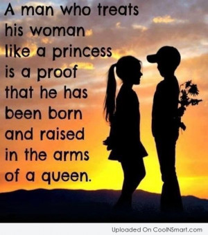 Men Quote: A man who treats his woman like...