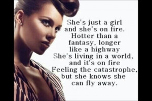 Girl on fire ~ Alicia Keys