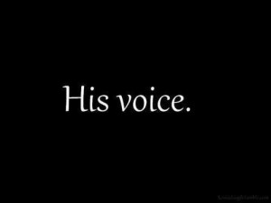 His voice