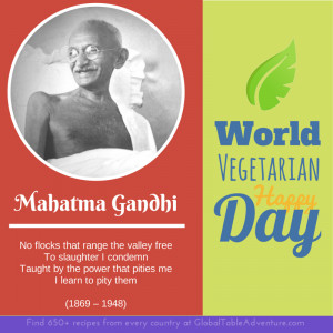 ... Under: Celebrations , Global Table , Holidays , world vegetarian day