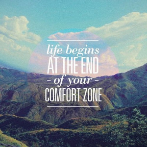 Life begins at the end of your comfort zone. #travel #quote