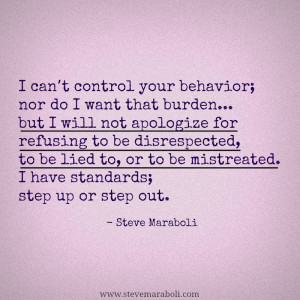 ; nor do I want that burden… but I will not apologize for refusing ...