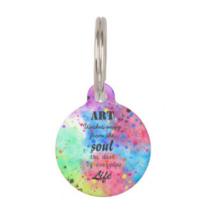 Cool watercolour famous quote pet tags