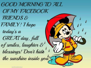 good morning to my facebook friends