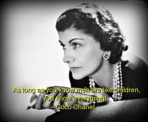 Coco chanel, quotes, sayings, about men, children