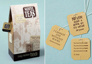 teabag with literary tag