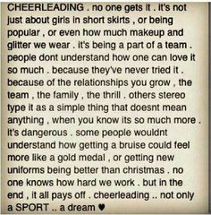 Cheerleading is a sport More