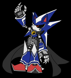 ... Before Neo Metal Sonic strikes an energy bolt to transform himself