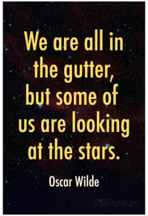 Oscar Wilde Looking at the Stars Quote Print Poster Poster