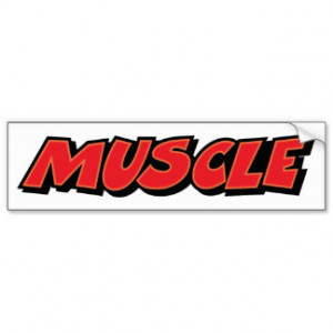 Muscle ~ Car Fitness Trainer Weight Lifter Bumper Sticker