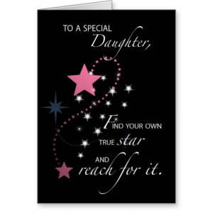 Daughter, Graduation Star Congratulations Greeting Card