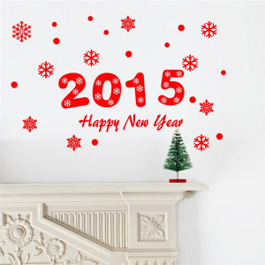 Happy New Year Christmas Outdoor Decoration Window Stickers Winter ...