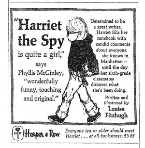 it was about louise fitzhugh s book harriet the spy