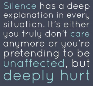 Some things are better left unsaid...