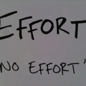 no effort by effort