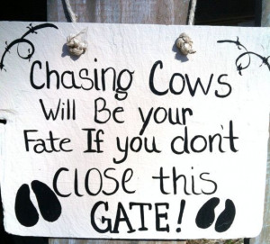 Farm Sign, Cow Sign, Gate Sign, Funny Signs, Yard Decor, Ready to ship